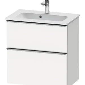 Preis Gesenkt Duravit D-Neo Waschtischunterschrank mit 2 Auszügen Griff Edelstahl Gebürstet 610 x 625 x 372 mm - Weiß Matt