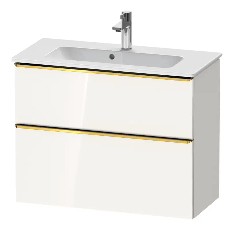 Duravit D-Neo Waschtischunterschrank mit 2 Auszügen Griff Gold Poliert 810 x 625 x 372 mm - Weiß Hochglanz Jetzt Bestellen