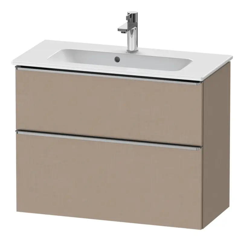 Top-Preis Duravit D-Neo Waschtischunterschrank mit 2 Auszügen Griff Edelstahl Gebürstet 810 x 625 x 372 mm - Leinen Matt