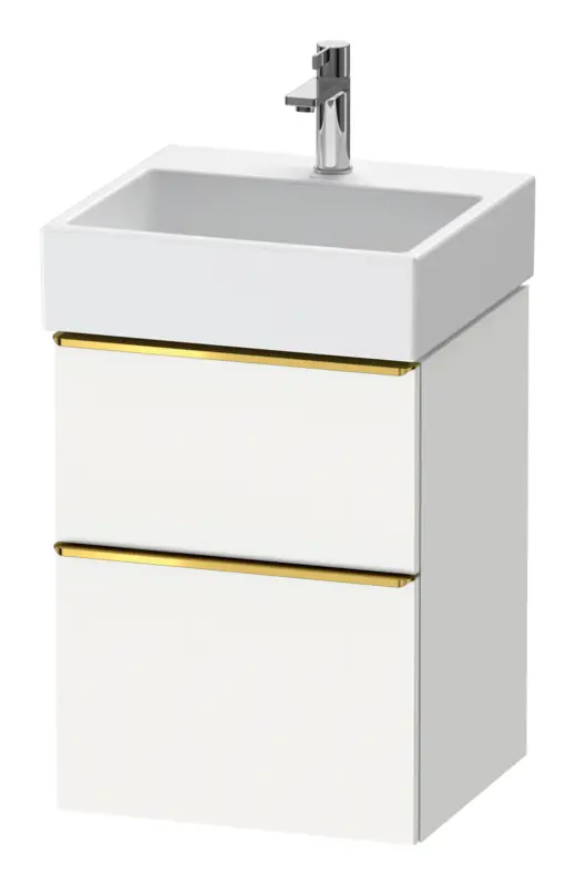 Duravit D-Neo Waschtischunterschrank mit 2 Auszügen Griff Gold Poliert 484 x 625 x 442 mm - Weiß Matt Jetzt Kaufen