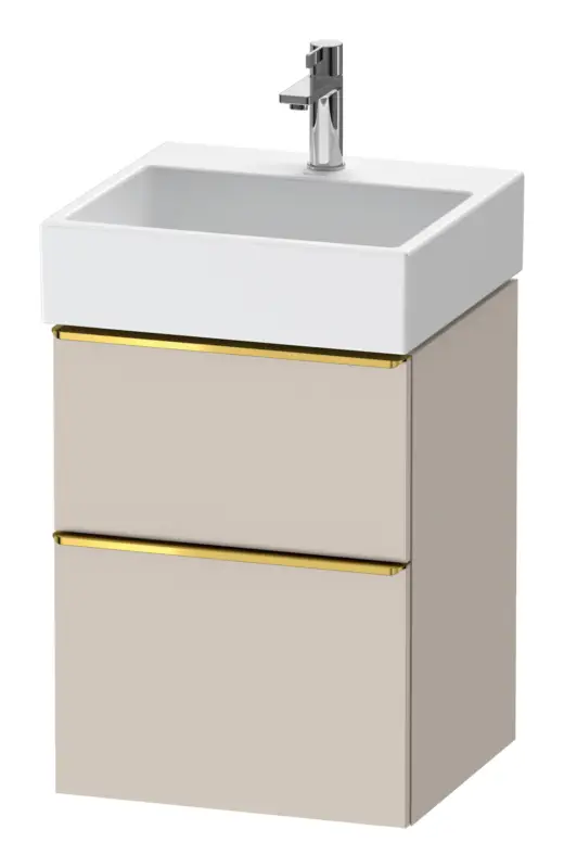 Bestseller Duravit D-Neo Waschtischunterschrank mit 2 Auszügen Griff Gold Poliert 484 x 625 x 442 mm - Taupe Matt
