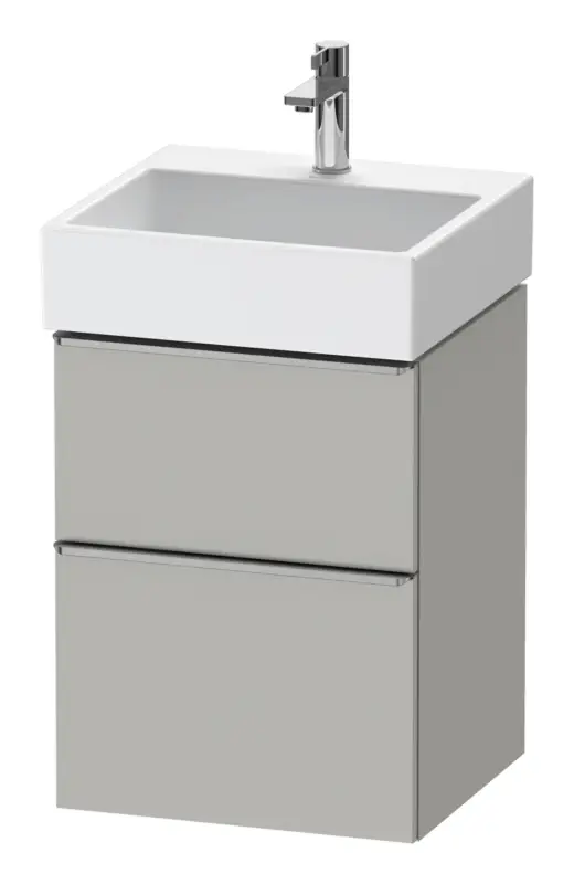 Sonderangebot Duravit D-Neo Waschtischunterschrank mit 2 Auszügen Griff Edelstahl Gebürstet 484 x 625 x 442 mm - Betongrau Matt