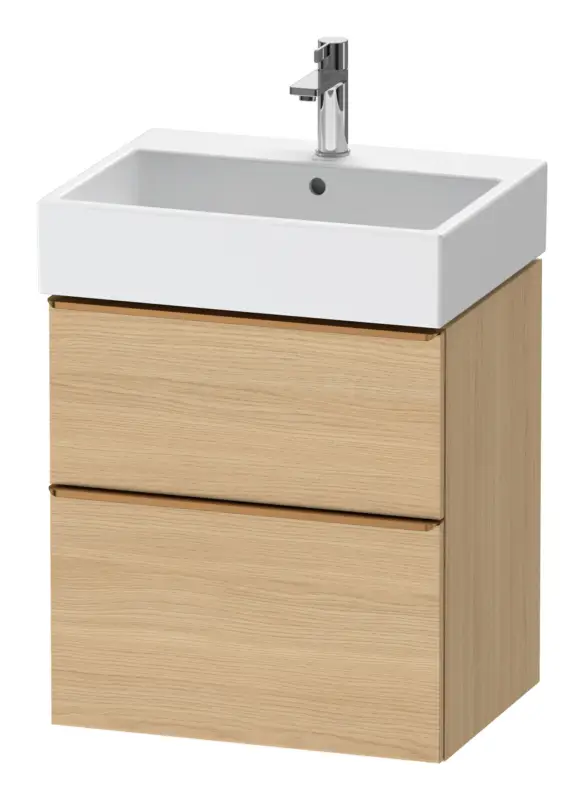 Duravit D-Neo Waschtischunterschrank mit 2 Auszügen Griff Bronze Gebürstet 584 x 625 x 442 mm - Eiche Natur Matt Billig