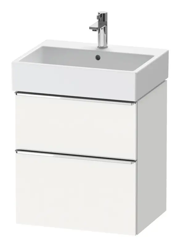 Preisreduziert Duravit D-Neo Waschtischunterschrank mit 2 Auszügen Griff Chrom Hochglanz 584 x 625 x 442 mm - Weiß Matt