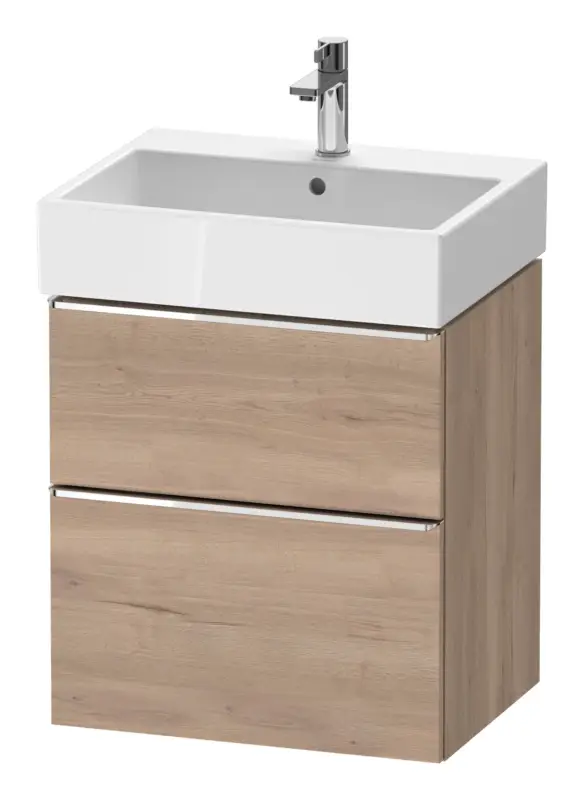 Duravit D-Neo Waschtischunterschrank mit 2 Auszügen Griff Chrom Hochglanz 584 x 625 x 442 mm - Eiche Marmoriert Matt Ausverkauf
