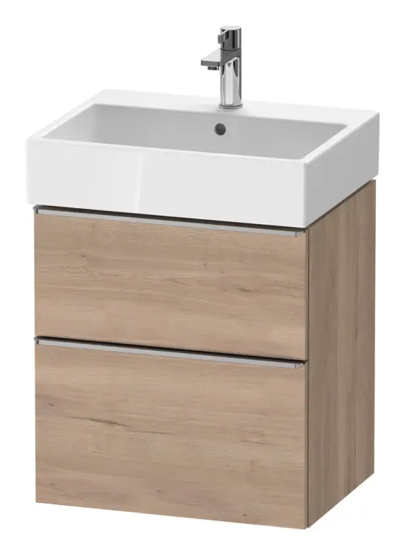 Knallerangebot Duravit D-Neo Waschtischunterschrank mit 2 Auszügen Griff Edelstahl Gebürstet 584 x 625 x 442 mm - Eiche Marmoriert Matt