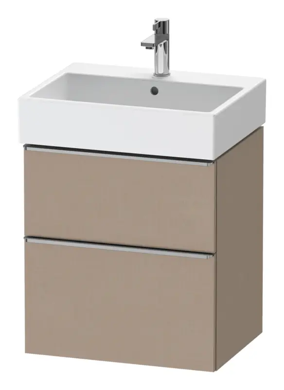 Finale Aktion Duravit D-Neo Waschtischunterschrank mit 2 Auszügen Griff Edelstahl Gebürstet 584 x 625 x 442 mm - Leinen Matt