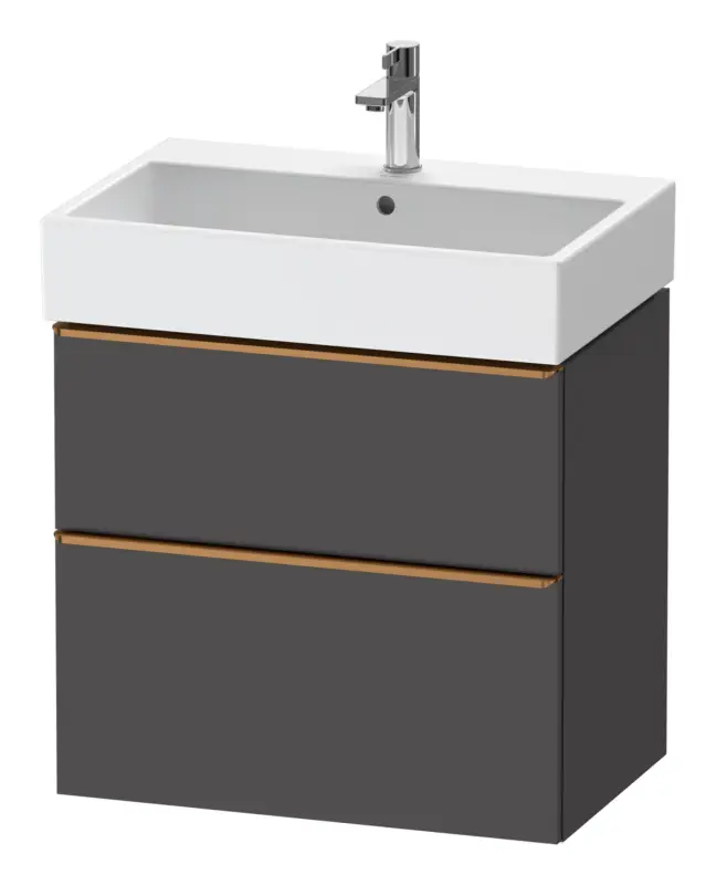 Jetzt Bestellen Duravit D-Neo Waschtischunterschrank mit 2 Auszügen Griff Bronze Gebürstet 684 x 625 x 442 mm - Graphit Matt