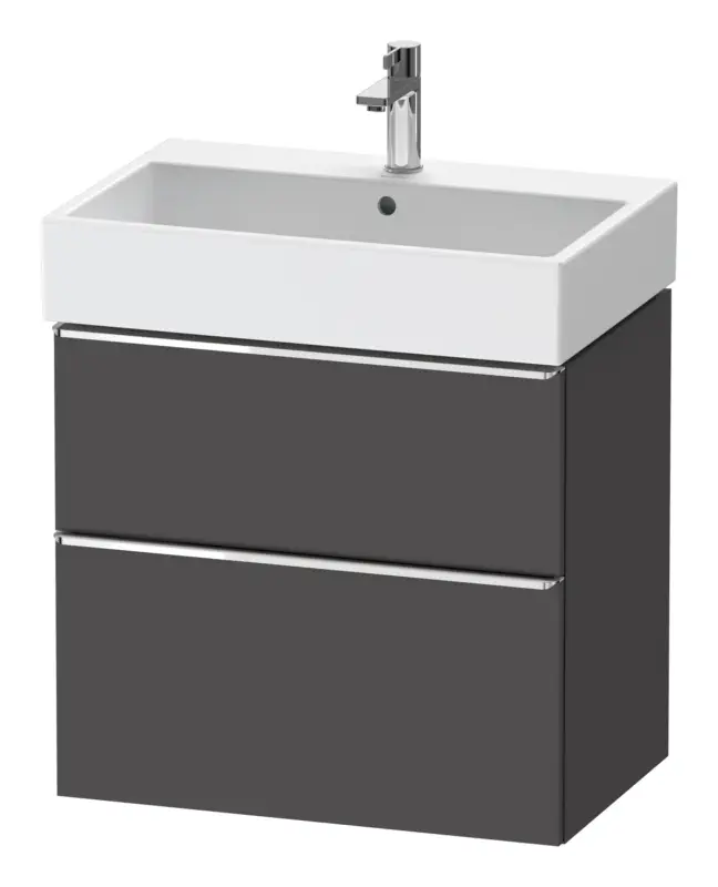 Online Kaufen Duravit D-Neo Waschtischunterschrank mit 2 Auszügen Griff Chrom Hochglanz 684 x 625 x 442 mm - Graphit Matt