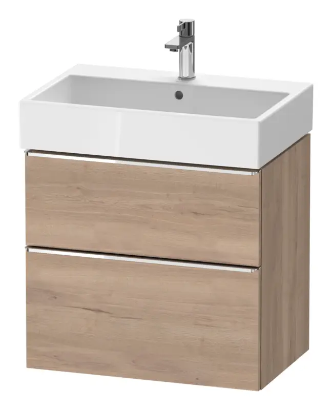 Rabatt Duravit D-Neo Waschtischunterschrank mit 2 Auszügen Griff Chrom Hochglanz 684 x 625 x 442 mm - Eiche Marmoriert Matt