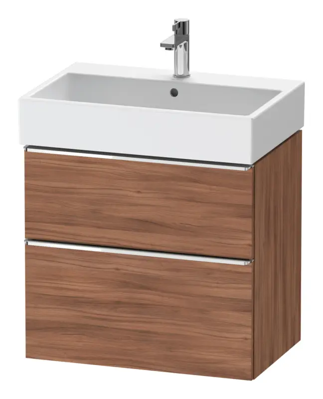 Billig Duravit D-Neo Waschtischunterschrank mit 2 Auszügen Griff Chrom Hochglanz 684 x 625 x 442 mm - Nussbaum Natur Matt