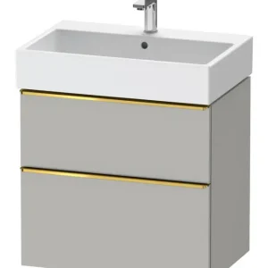 Abverkauf Duravit D-Neo Waschtischunterschrank mit 2 Auszügen Griff Chrom Hochglanz 684 x 625 x 442 mm - Betongrau Matt