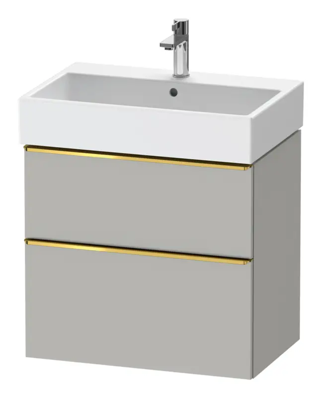 Abverkauf Duravit D-Neo Waschtischunterschrank mit 2 Auszügen Griff Chrom Hochglanz 684 x 625 x 442 mm - Betongrau Matt