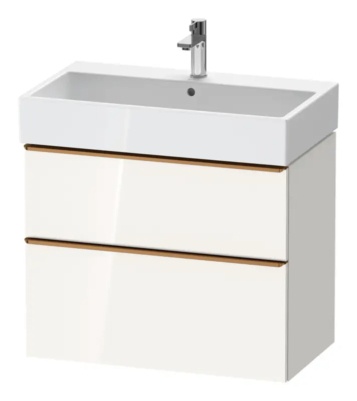 Duravit D-Neo Waschtischunterschrank mit 2 Auszügen Griff Bronze Gebürstet 784 x 625 x 442 mm - Weiß Hochglanz Günstig