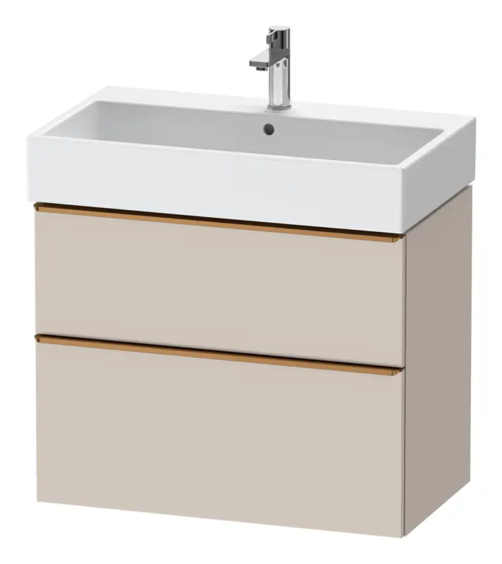 Duravit D-Neo Waschtischunterschrank mit 2 Auszügen Griff Bronze Gebürstet 784 x 625 x 442 mm - Taupe Matt Ausverkauf