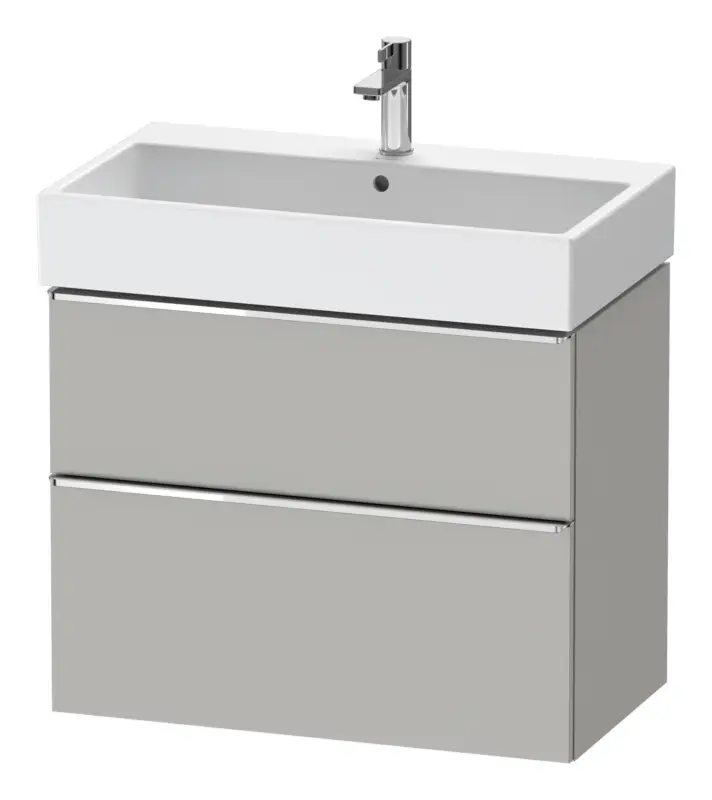 Highlight Duravit D-Neo Waschtischunterschrank mit 2 Auszügen Griff Bronze Gebürstet 784 x 625 x 442 mm - Betongrau Matt
