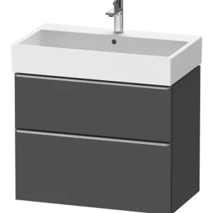 Angebot Duravit D-Neo Waschtischunterschrank mit 2 Auszügen Griff Edelstahl Gebürstet 784 x 625 x 442 mm - Graphit Matt