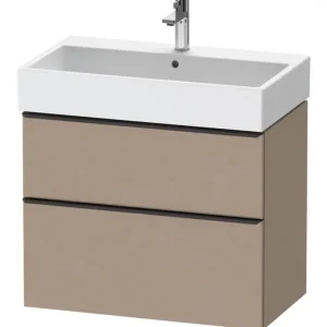 Aktuell Duravit D-Neo Waschtischunterschrank mit 2 Auszügen Griff Diamantschwarz Matt 784 x 625 x 442 mm - Leinen Matt