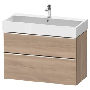 Angebot Duravit D-Neo Waschtischunterschrank mit 2 Auszügen Griff Chrom Hochglanz 984 x 625 x 442 mm - Eiche Marmoriert Matt