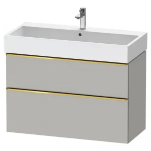 Aktuell Duravit D-Neo Waschtischunterschrank mit 2 Auszügen Griff Chrom Hochglanz 984 x 625 x 442 mm - Betongrau Matt