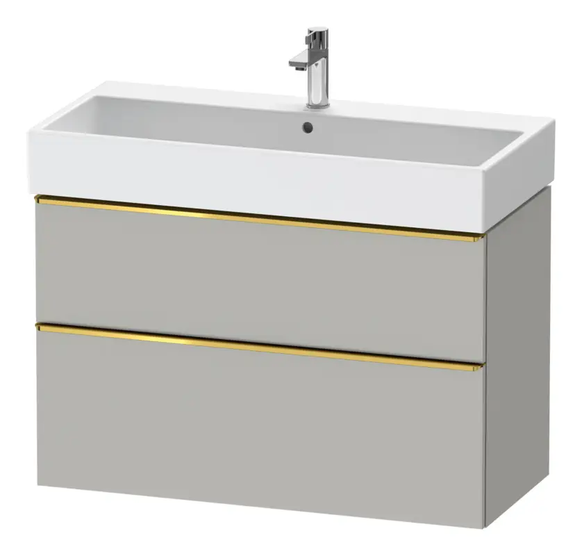 Aktuell Duravit D-Neo Waschtischunterschrank mit 2 Auszügen Griff Chrom Hochglanz 984 x 625 x 442 mm - Betongrau Matt
