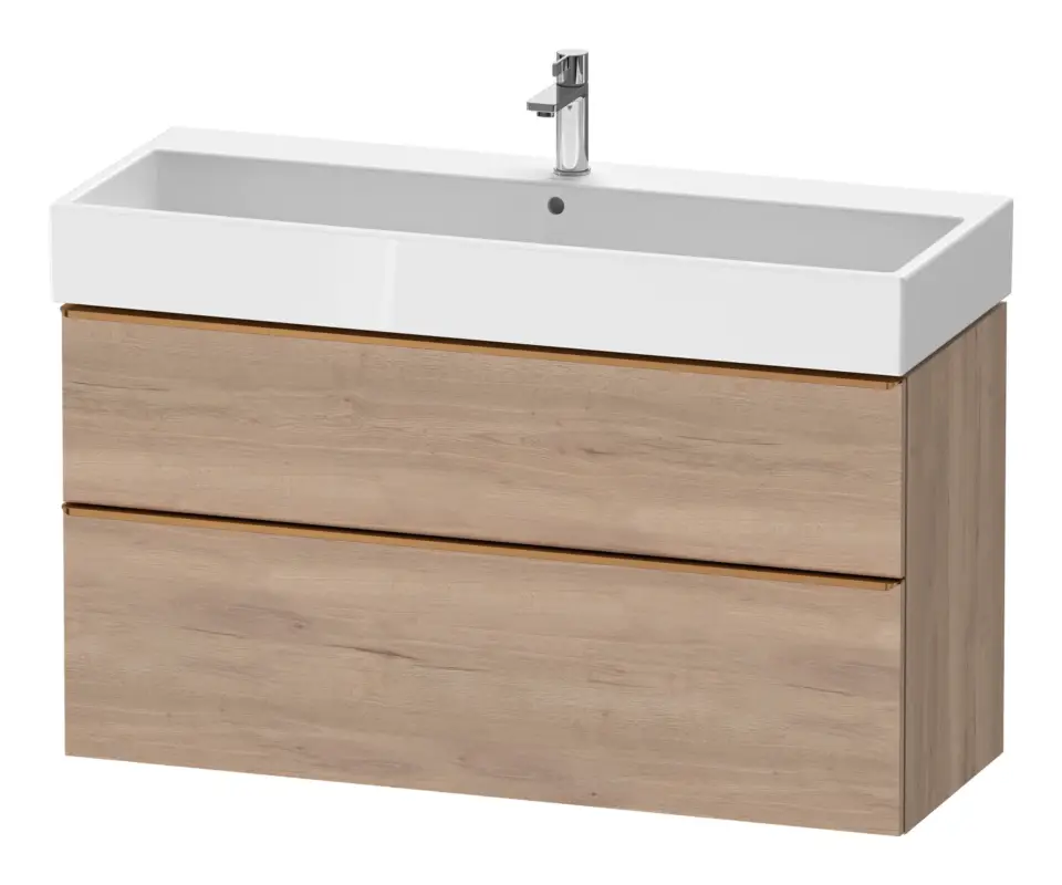 Direktkauf Duravit D-Neo Waschtischunterschrank mit 2 Auszügen Griff Bronze Gebürstet 1184 x 625 x 442 mm - Eiche Marmoriert Matt