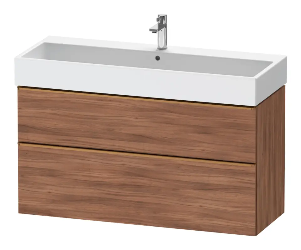 Wochenendangebot Duravit D-Neo Waschtischunterschrank mit 2 Auszügen Griff Bronze Gebürstet 1184 x 625 x 442 mm - Nussbaum Matt
