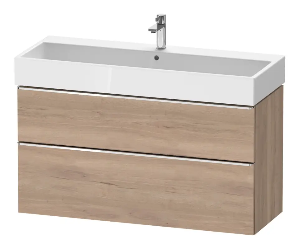 Rabatt Duravit D-Neo Waschtischunterschrank mit 2 Auszügen Griff Chrom Hochglanz 1184 x 625 x 442 mm - Eiche Marmoriert Matt