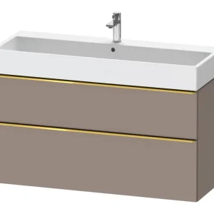 Angebot Duravit D-Neo Waschtischunterschrank mit 2 Auszügen Griff Gold Poliert 1184 x 625 x 442 mm - Basalt Matt