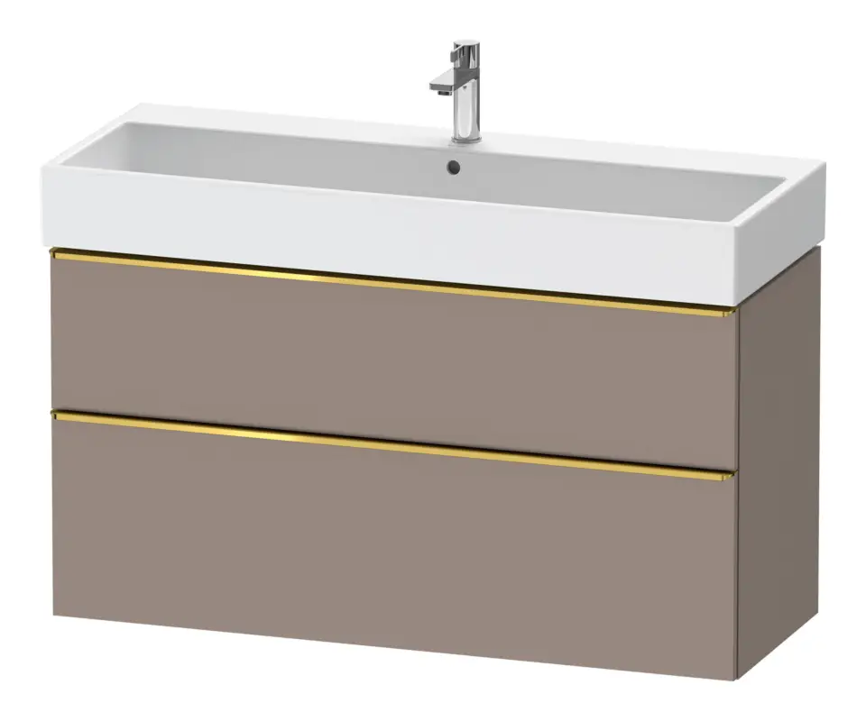 Angebot Duravit D-Neo Waschtischunterschrank mit 2 Auszügen Griff Gold Poliert 1184 x 625 x 442 mm - Basalt Matt