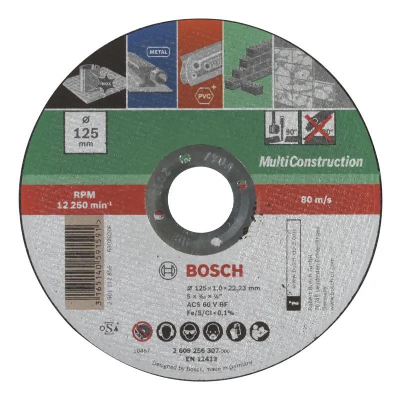 Solange Der Vorrat Reicht Bosch Zubehör Trennscheibe gerade, Multi Construction, 125 mm