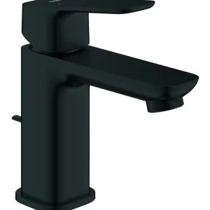Nur Heute Grohe Cubeo Einhand-Waschtischbatterie mit Zugstangen-Ablaufgarnitur S-Size - Schwarz matt