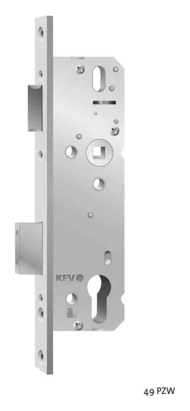 Markenware KFV Profiltür-Einsteckschloss Profilzylinder PZ Entfernung 92 mm Vierkant 8 mm D40 16kt DIN links / DIN rechts