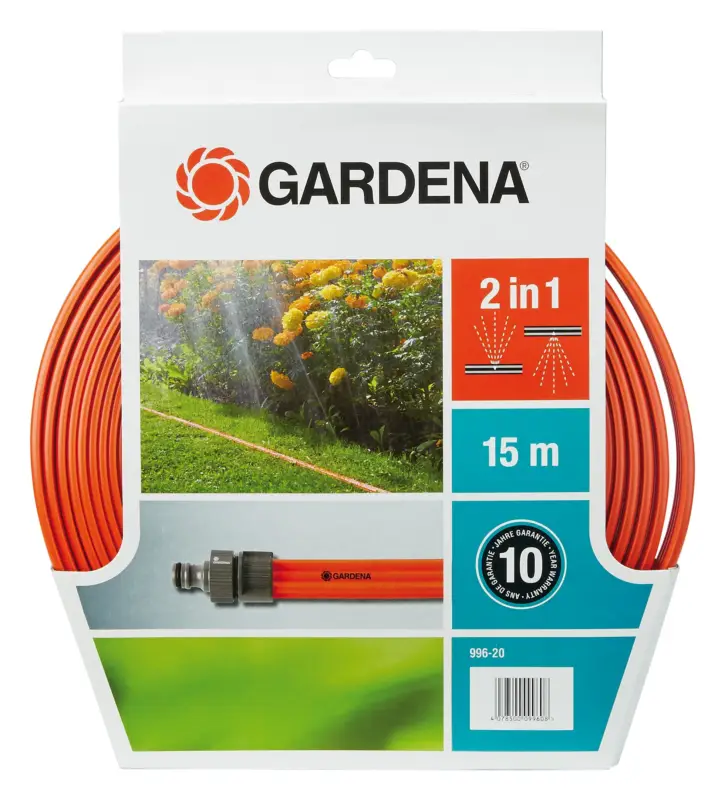 Aktuell Gardena Schlauch-Regner 15 m orange mit Armaturen(Verpackungseinheit: 5Stück)