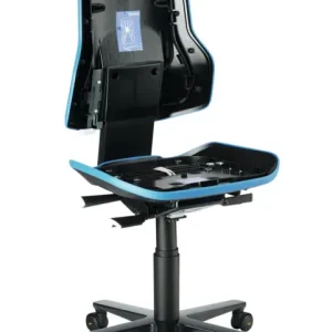 Bimos Basisstuhl ESD NEON 2 blau mit Rollen und permanentkontakt Neuheit