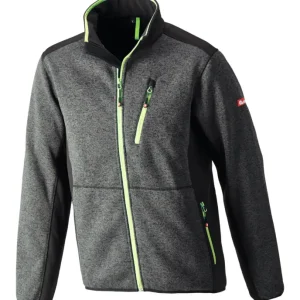 Fortis Strickjacke, Softshell, Größe L, dunkelgrau-limegreen Sale