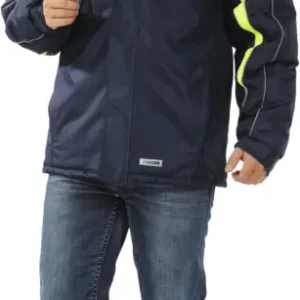 Nur Heute Planam Winterjacke Cosmic, marine/gelb, Größe L