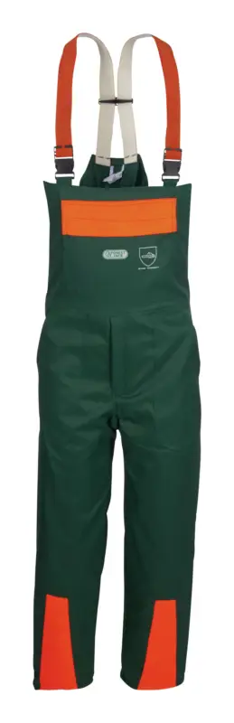 Solange Der Vorrat Reicht Forest Jack Schnittschutzlatzhose Des.A, Cl.1,48, grün/orange