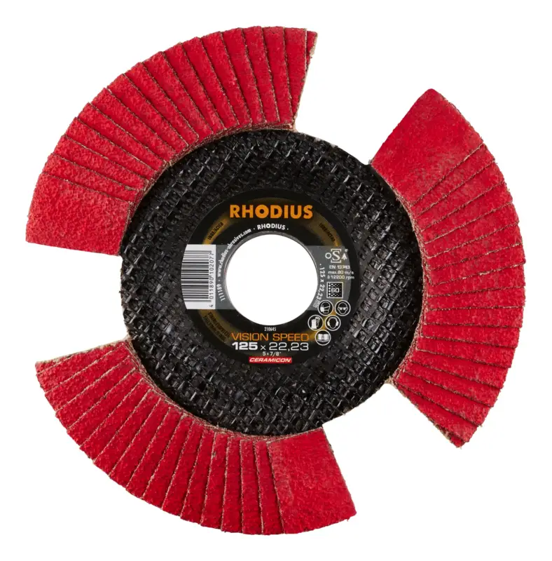 Rhodius TOPline VISION SPEED Lamellenschleifscheibe - 125 x 22,23 mm - P60 Garantierte Lieferung