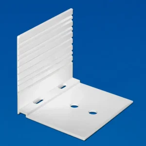 Verlegesysteme Abschluss- und Haltewinkel (Inhalt 1 Stück) für Schraub- und Thermoprofil 60 x 56 mm - Weiß Neu