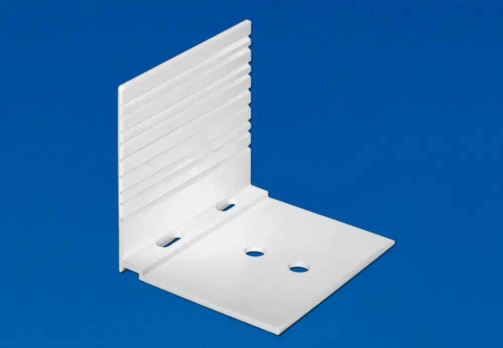 Verlegesysteme Abschluss- und Haltewinkel (Inhalt 1 Stück) für Schraub- und Thermoprofil 60 x 56 mm - Weiß Neu