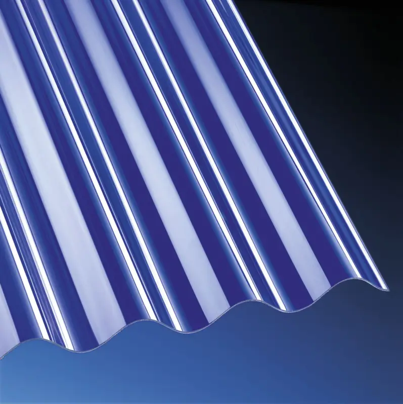 Aktuell Premium Polycarbonat Profilplatte Sinus 76/18 1045 x 4000 x 1,3 mm - Klar