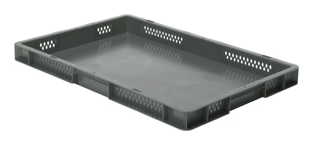 Begrenztes Angebot LA KA PE Stapeltransportkasten 600 x 400 x 50 mm grau(Verpackungseinheit: 2Stück)