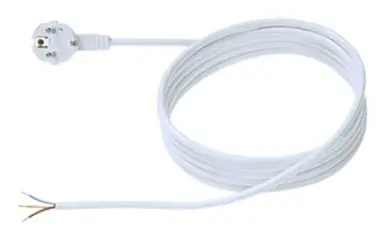 Finale Aktion Bachmann Netzanschlussleitung 5m 3 x 1,5 qmm PVC schwarz Schutzkontaktwinkelstecker Aderendhülsen 250V