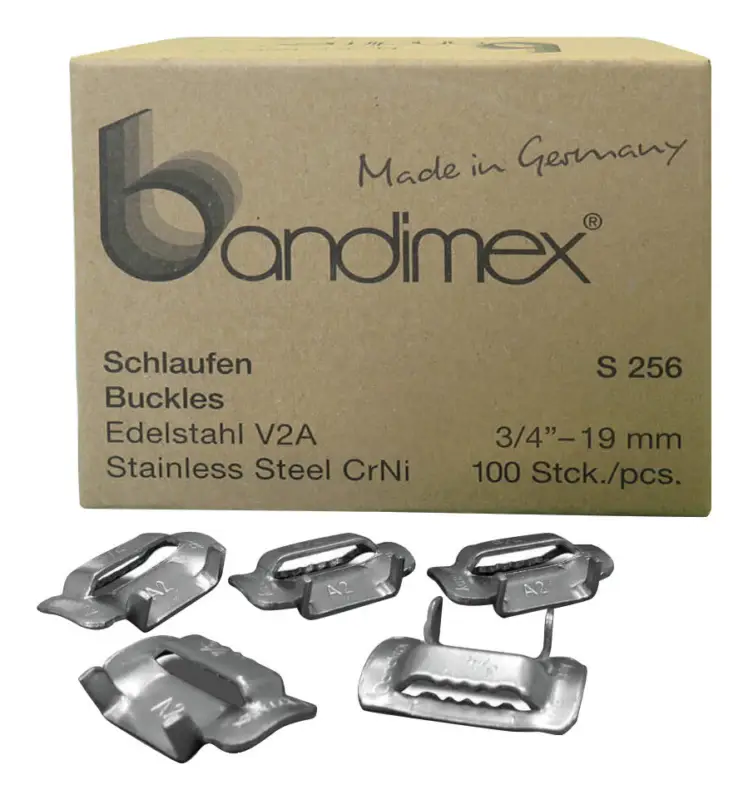 Kracherpreis Bandimex Schlaufen 5/8" V2A-Edelstahl, Pack a 100 Stück