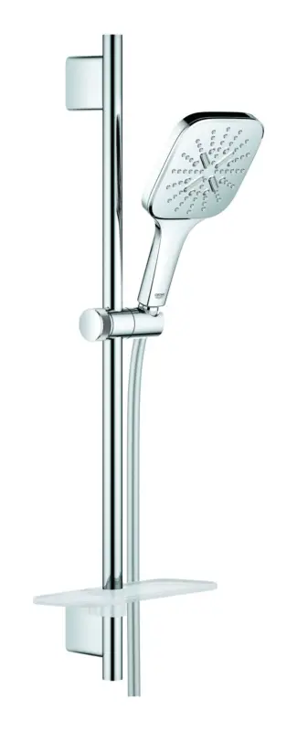Grohe Rainshower SmartActive 130 Cube Brausestangenset 3 Strahlarten 600 mm - Chrom Sichere Zahlung