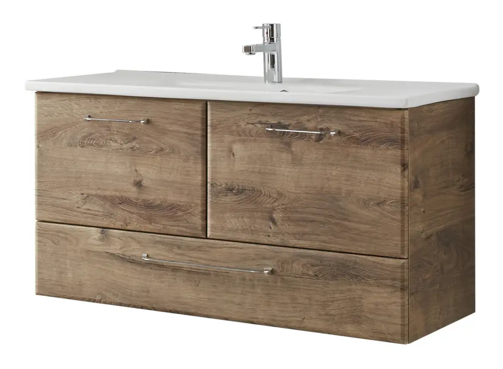 Jetzt Bestellen Pelipal 943 Filo Rustico Komplett-Set Waschtischunterschrank Keramikwaschtisch 1000 mm - Eiche Ribbeck quer