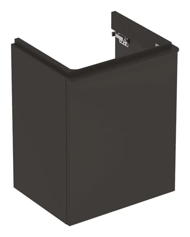 Geberit Smyle Square Handwaschbecken-Unterschrank Türanschlag links 492 mm x 406 mm x 617 mm - Lava matt Finale Aktion