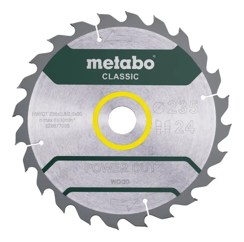 Metabo Kreissägeblatt "power cut wood - classic", 235 x 30 mm, Zähnezahl 24, Wechselzahn 18° Kracherpreis