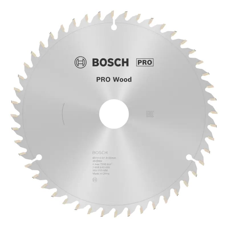 Bosch Pro Wood Kreissägeblatt, 210 x 2 x 30 mm, 48 Zähne, für Netz-Kapp- und Gehrungssägen Garantierte Lieferung